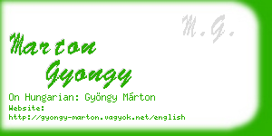 marton gyongy business card