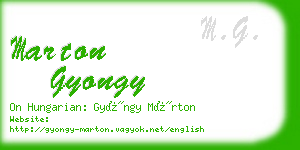 marton gyongy business card